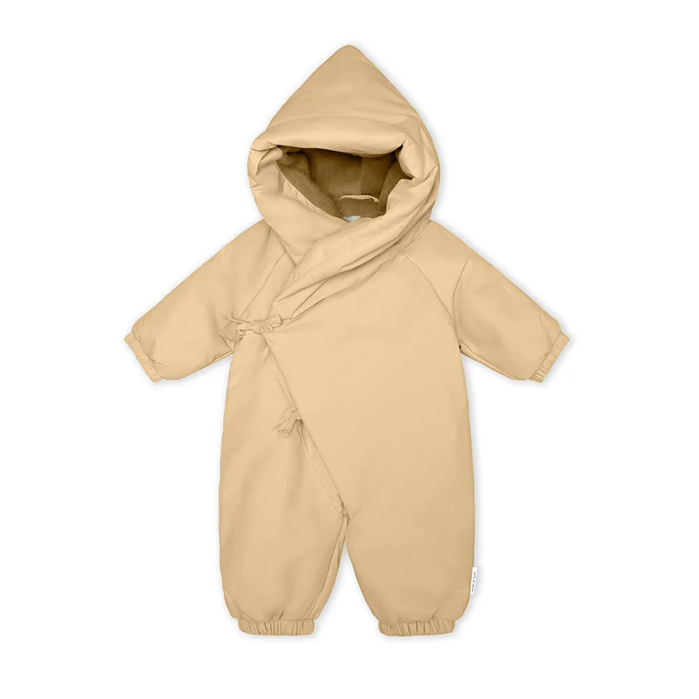 Fianna Fleece Lined Winter Pramsuit. GRS Semolina Sand