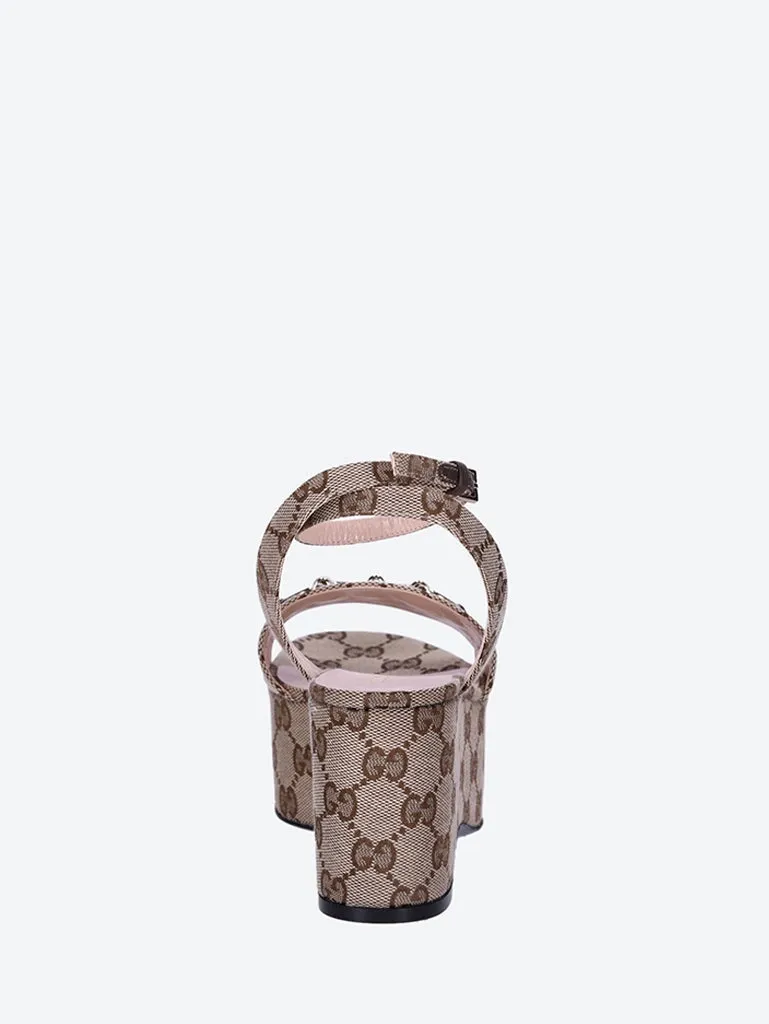 Logo platform sandals