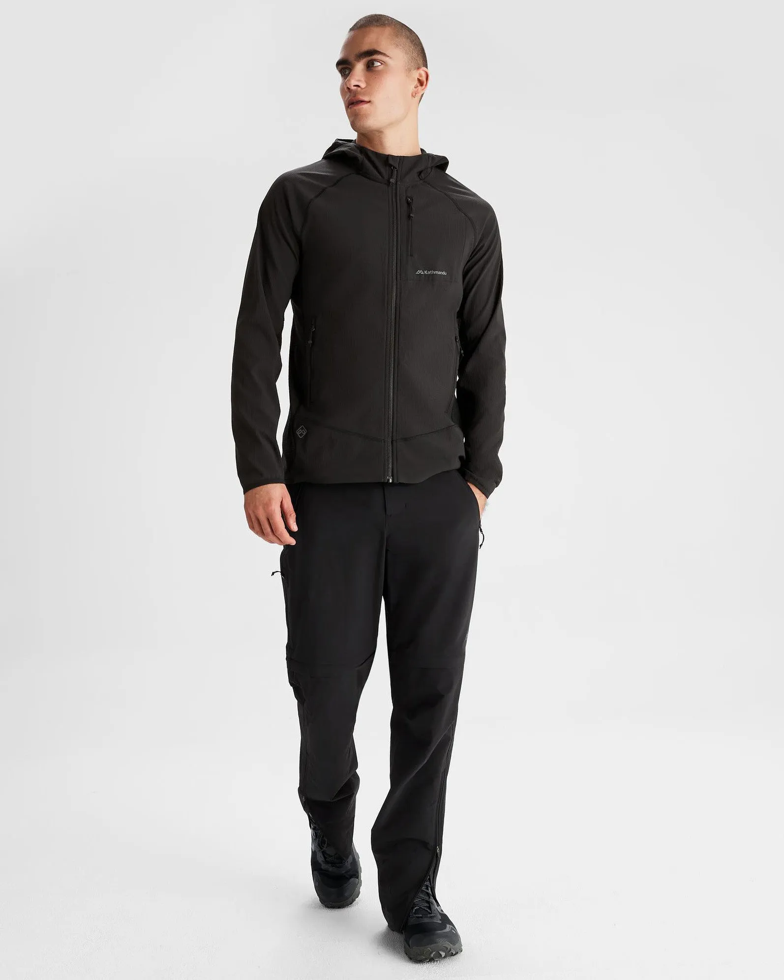 Men's Aysen Hooded Fleece Jacket - Black Stingray