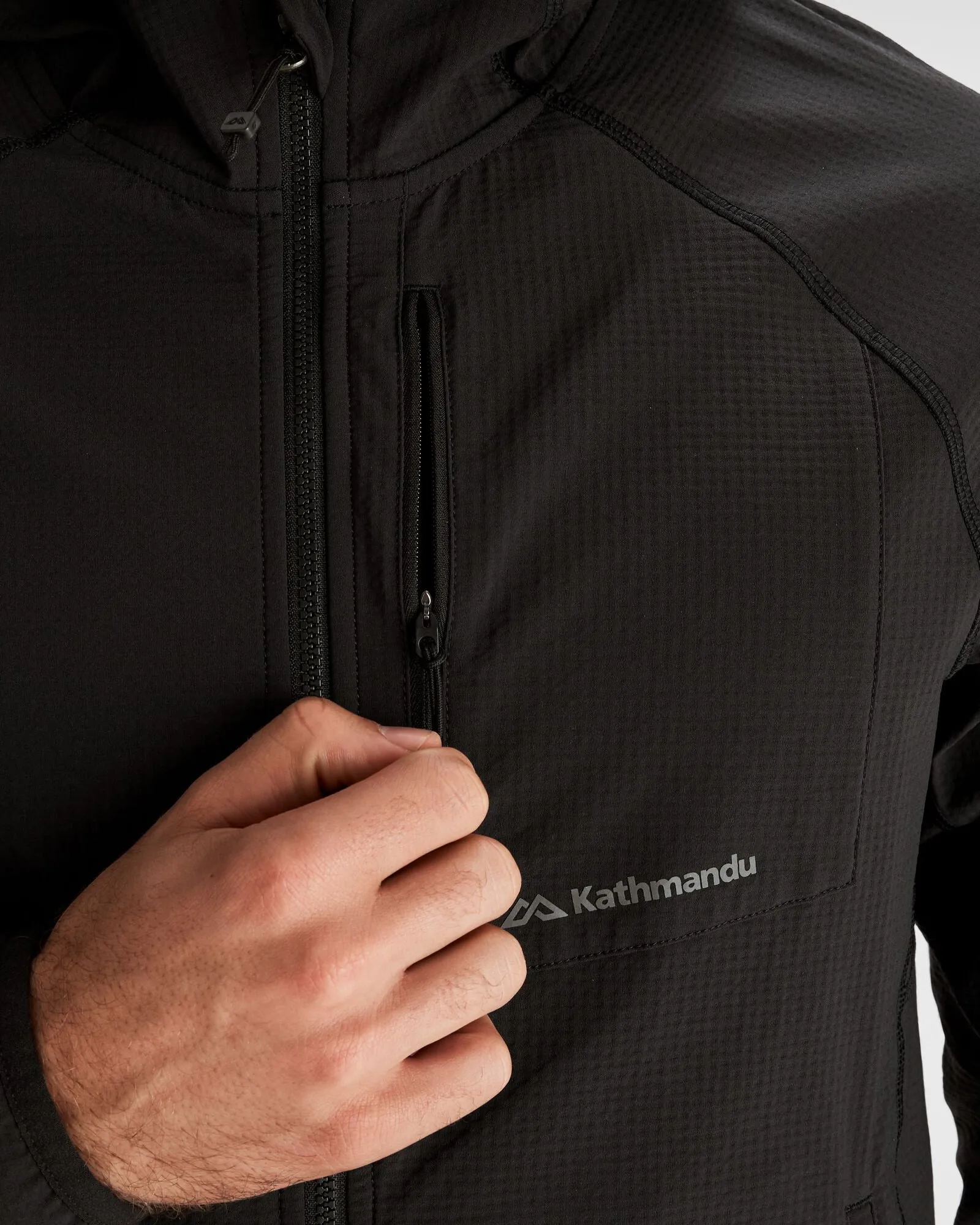 Men's Aysen Hooded Fleece Jacket - Black Stingray