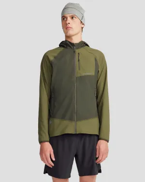 Men's Aysen Hooded Fleece Jacket - Dark Moss/Light Moss
